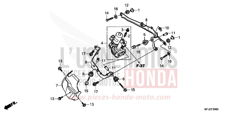 FRONT POWER UNIT (CBR600RA) for CBR600RR ABS VICTORY RED (R334) from 2012